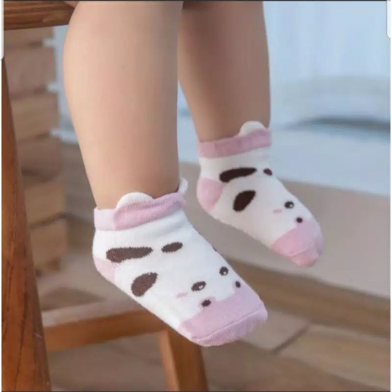 kaos kaki sepatu bayi motif animal bahan katun