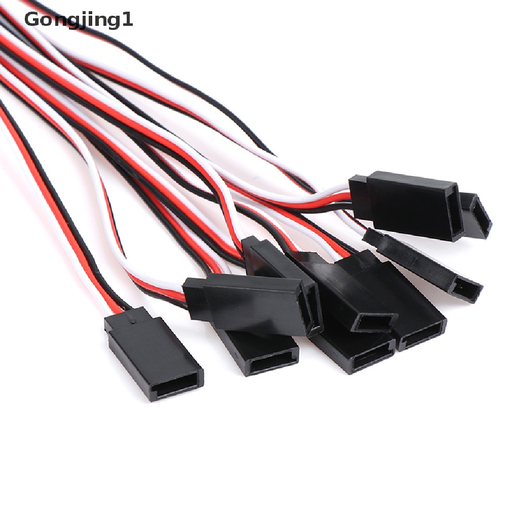 Gongjing1 10Pcs Kabel Extension Servo 30cm Untuk RC Futaba JR Male Ke Female