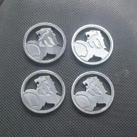 ------] emblem custom logo holden bahan alumunium tebal 2mm diameter 4cm
