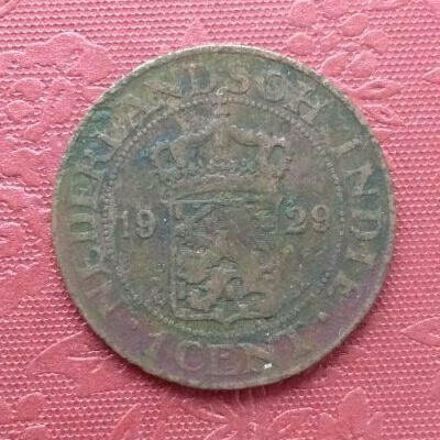 Koin Copper Ned Indie 1 Cent 1929 SP068