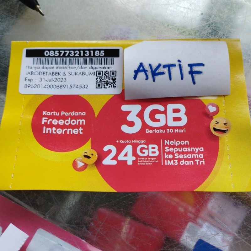 kartu perdana indosat 3gb jabodetabek &amp; sukabumi