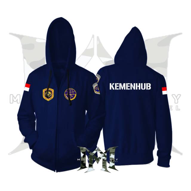 Jaket zipper KEMENHUB