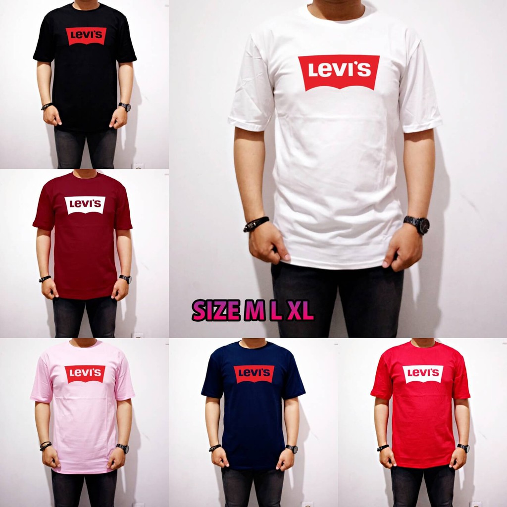  KAOS  LEVI5 DISTRO  PRIA  UNISEX REALPICT 6 WARNA M L XL 