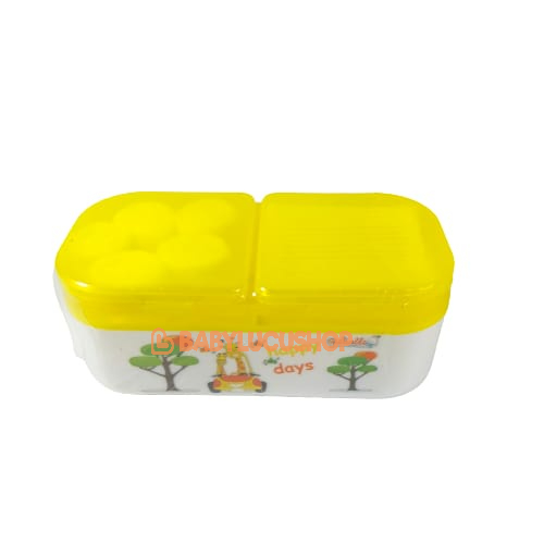 Tempat Bedak Bayi Reliable Double Susun (FREE Cotton Ball + Cotton Bud) Powder Case with Cotton Balls Cotton Buds