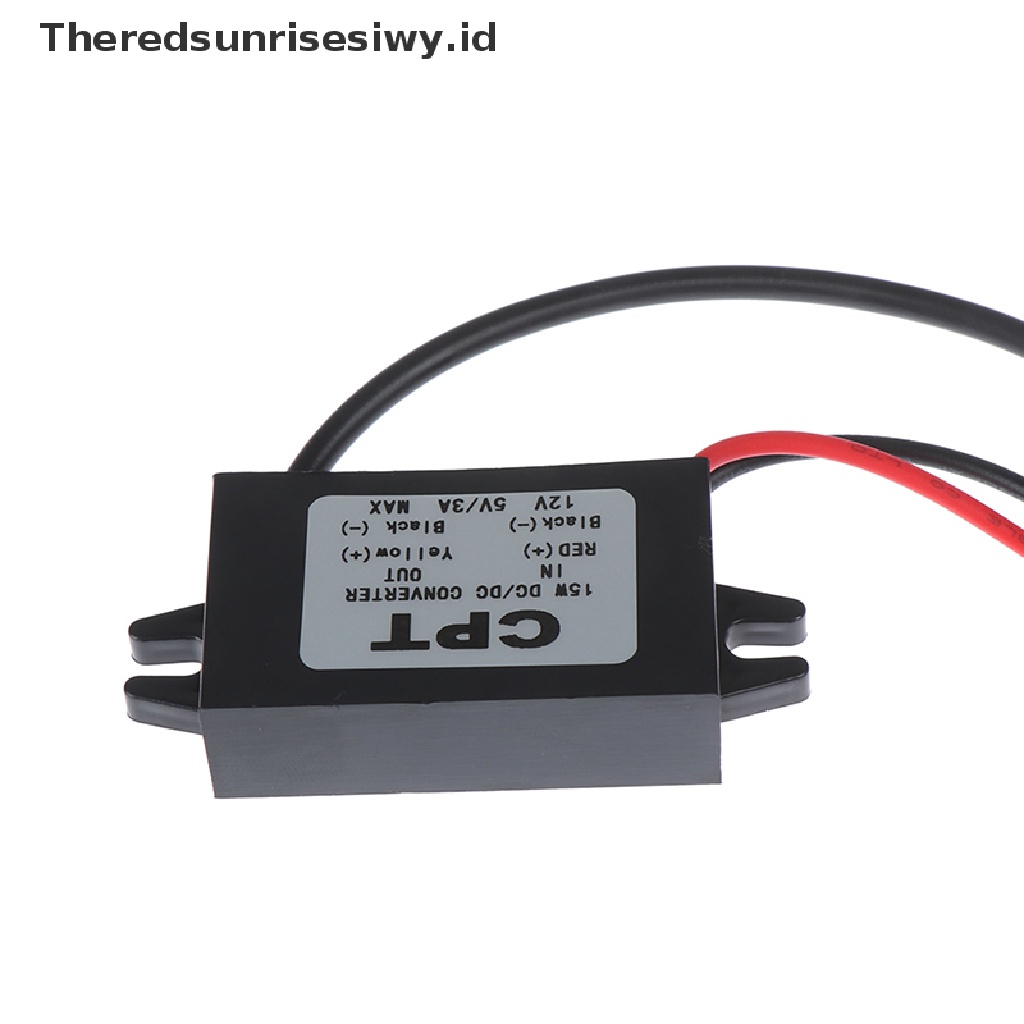 (Theredsunrisesiwy.Id) 1pc Adapter Konverter Power Step Down Usb 12v Ke 5v Dc