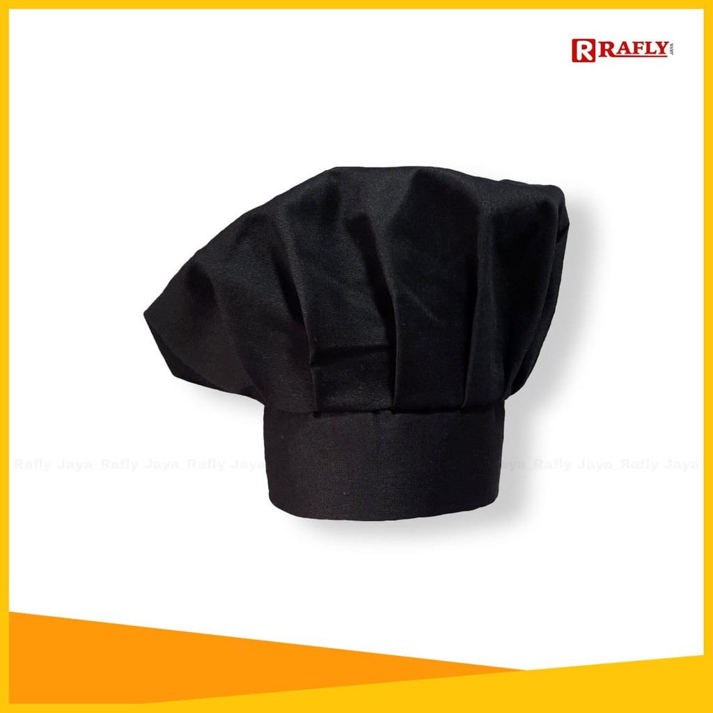 Topi Koki Chef - Chef Cap Dewasa - Bahan Drill - Seragam Koki / Rafly Jaya