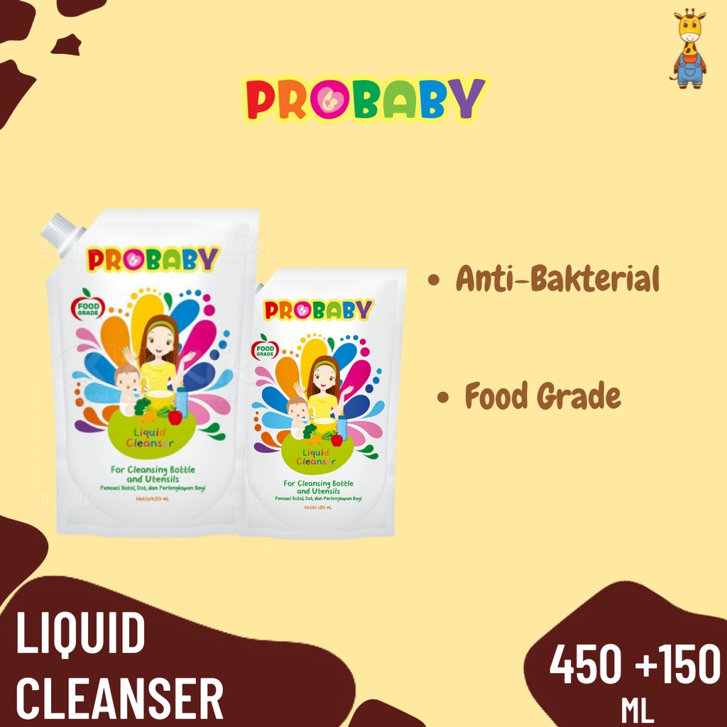 Probaby Liquid Cleanser 450ml - FREE Liquid Cleanser 150ml - Sabun Cuci