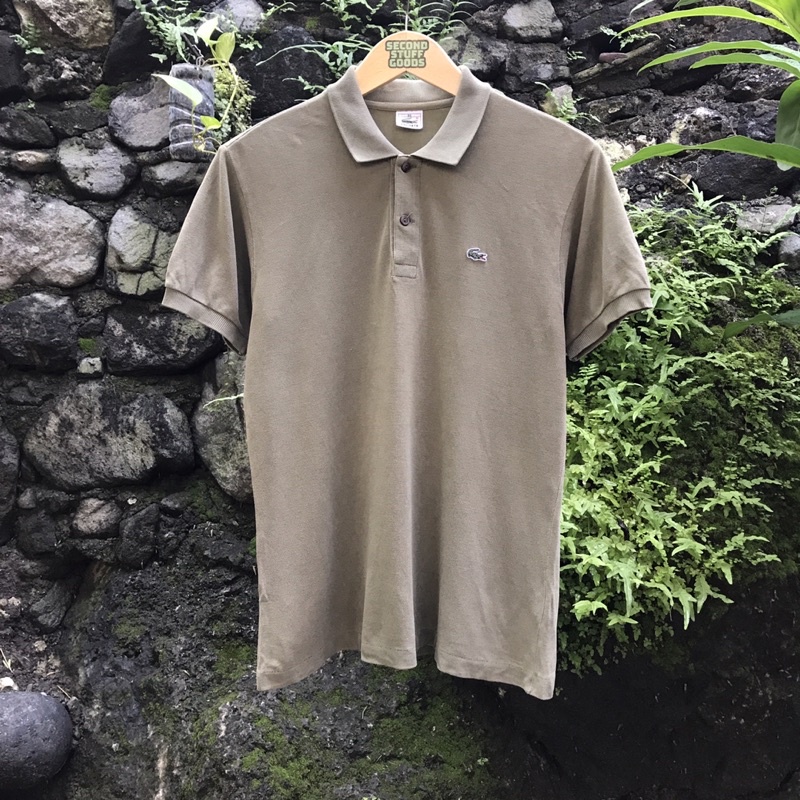 Polo Shirt Lacoste Green Army Second Original