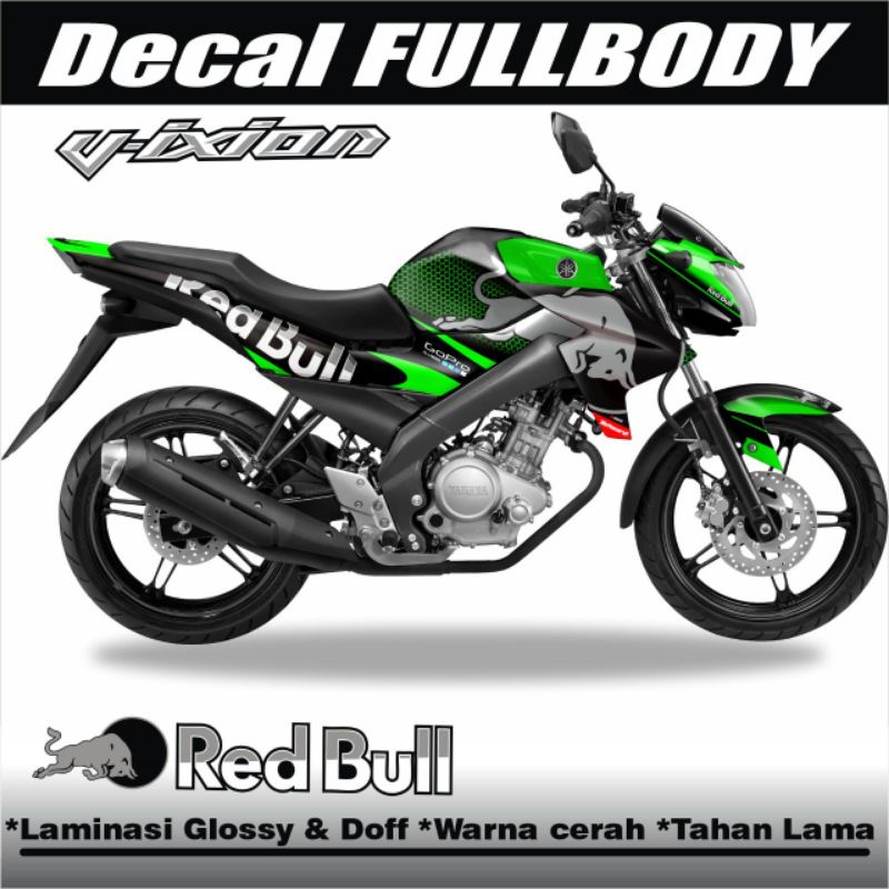 Decal Vixion New 2014 Nvl Full Body stiker Variasi Motif Red bull