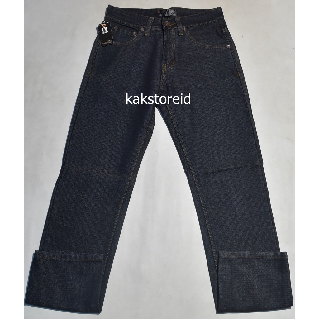 Celana Panjang Pria EMBA Jeans Denim Tua Reguler DKF 14 ORIGINAL & REAL PICTURE