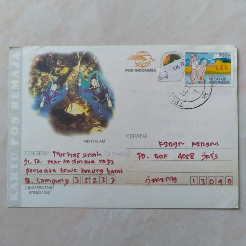 

Kartu Pos Kuno Jadul Kuis Kabar Kabari tahun 1990an - Nurhasanah