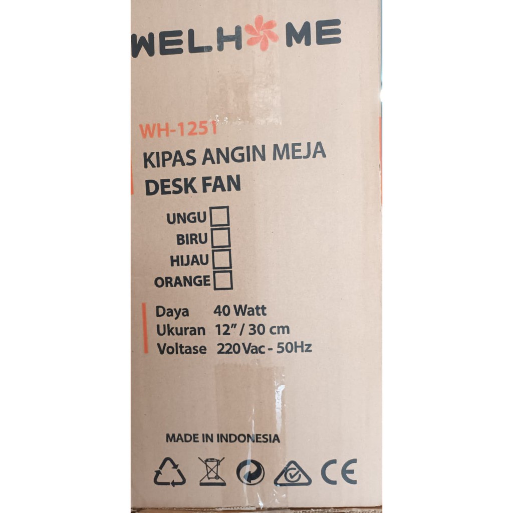 Kipas Angin Dinding Dan Meja Welhome WH-1251 Murah Meriah | Kipas Angin 2 In 1 Desk Fan &amp; Wall Fan Welhome WH 1251 [ Bisa Cod ] | FMS