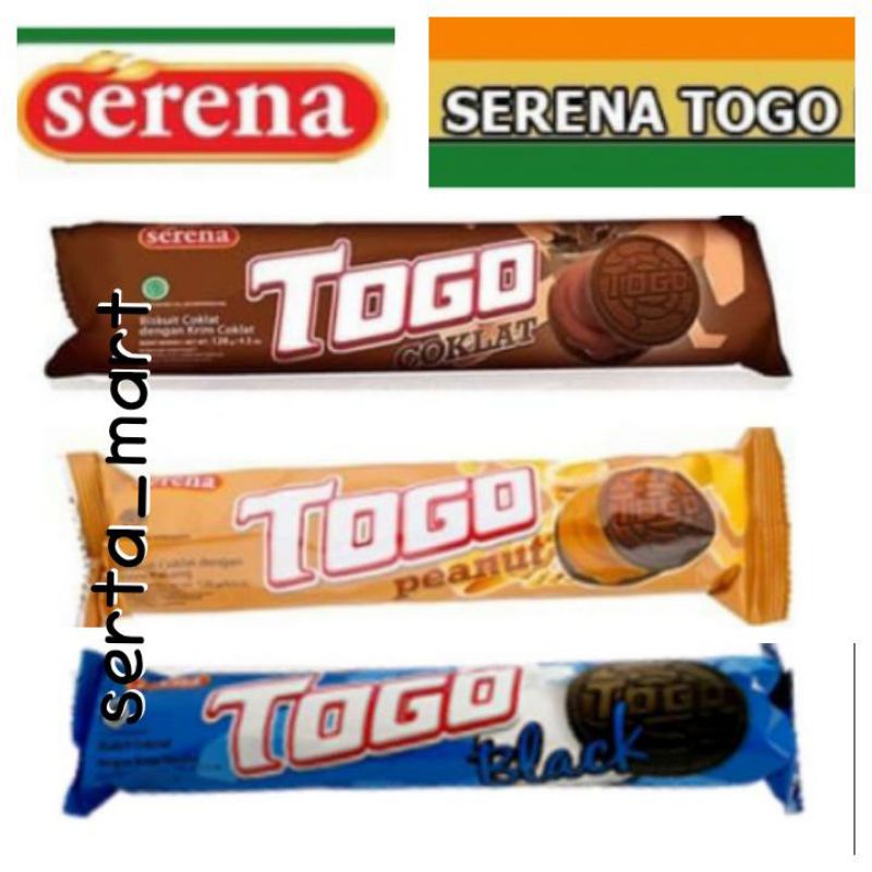 

Serena TOGO - Biskuit Sandwich Serena Togo Long Chocolate / Peanut / Black Vanilla 128gr