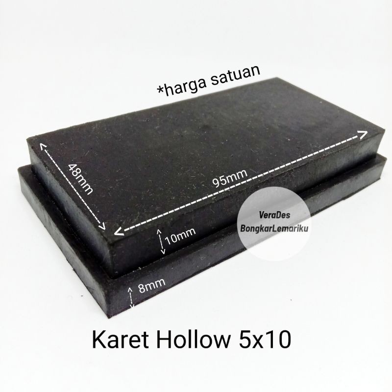 Karet Hollow 5x10  / Kaki Holo 50x100 mm