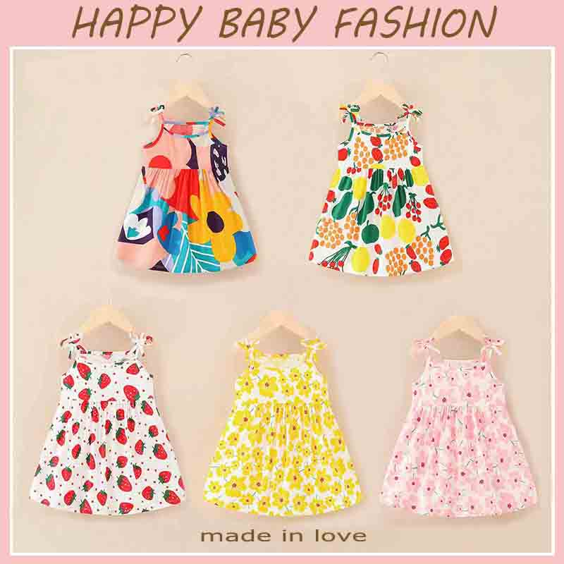 【Happy Baby】0-6Tahun QZ-61 Dress Terusan Santai Anak Perempuan/100% KATUN PREMIUM QUALITY