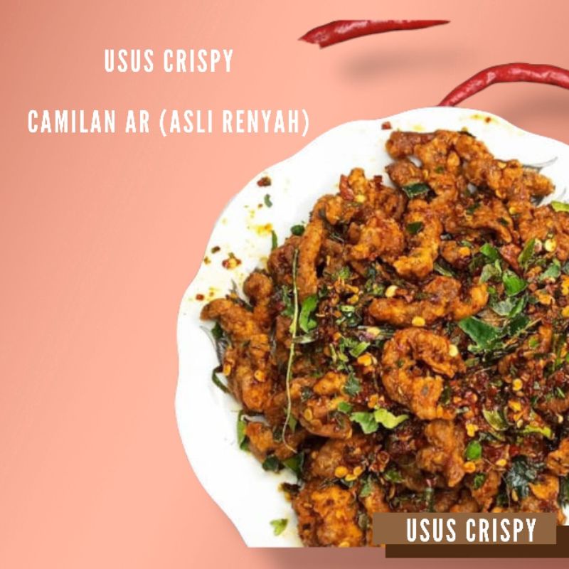 

Usus crispy pedas daun jeruk