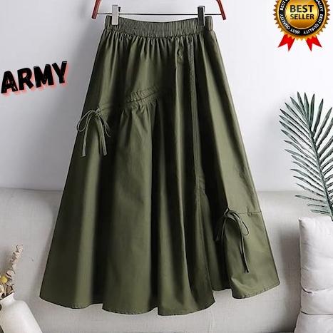 Bagus Banget.. DANIELA SKIRT - Rok serut bahan linen/bawahan wanita/rok wanita plisket/rok wanita pa