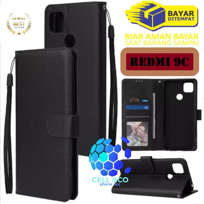 Flip cover XIAOMI REDMI 9C Flip case buka tutup kesing hp casing flip case Premium leather wallet