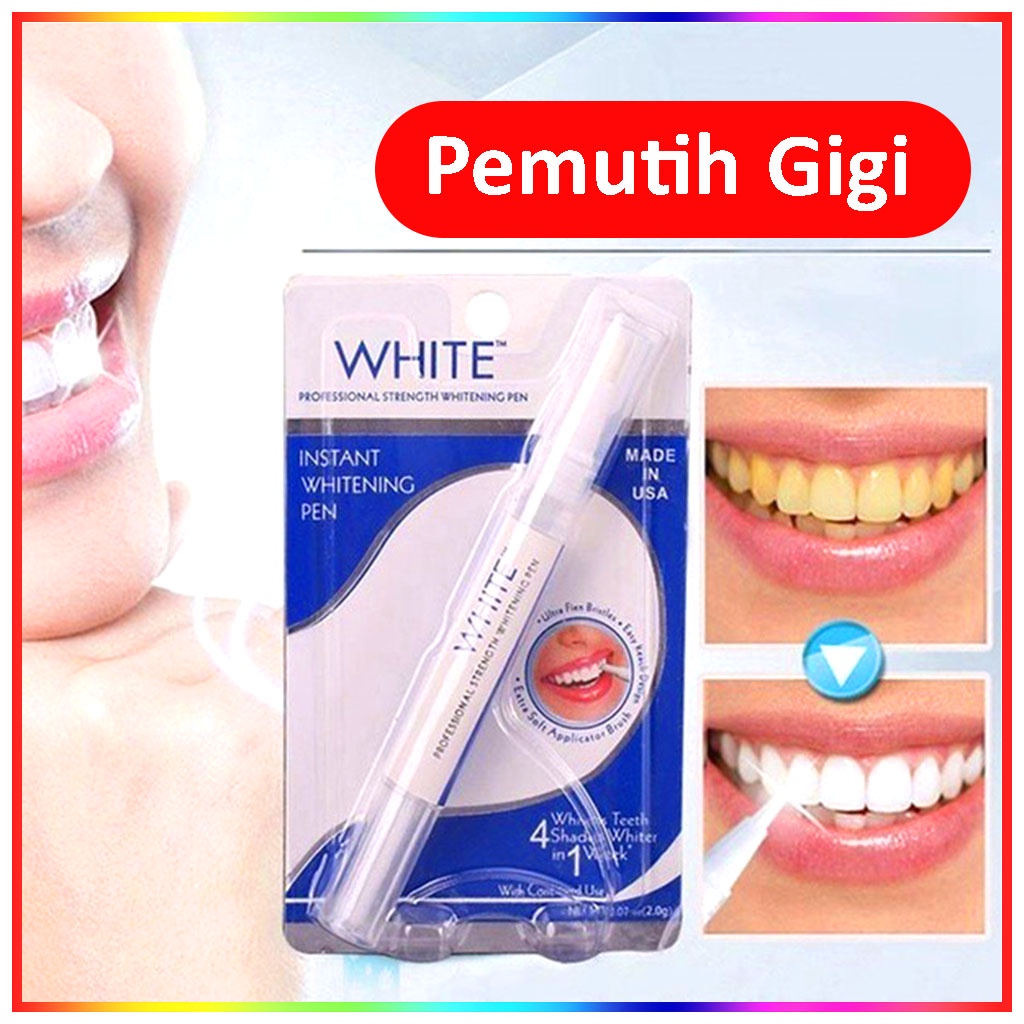 Dazzling White Teeth Whitening Pen Pemutih Gigi Cepat Bersih Kuat Sehat Bebas Noda Plak Gigi - Dazzling White Pemutih Gigi Instant Teeth Whitening Pen