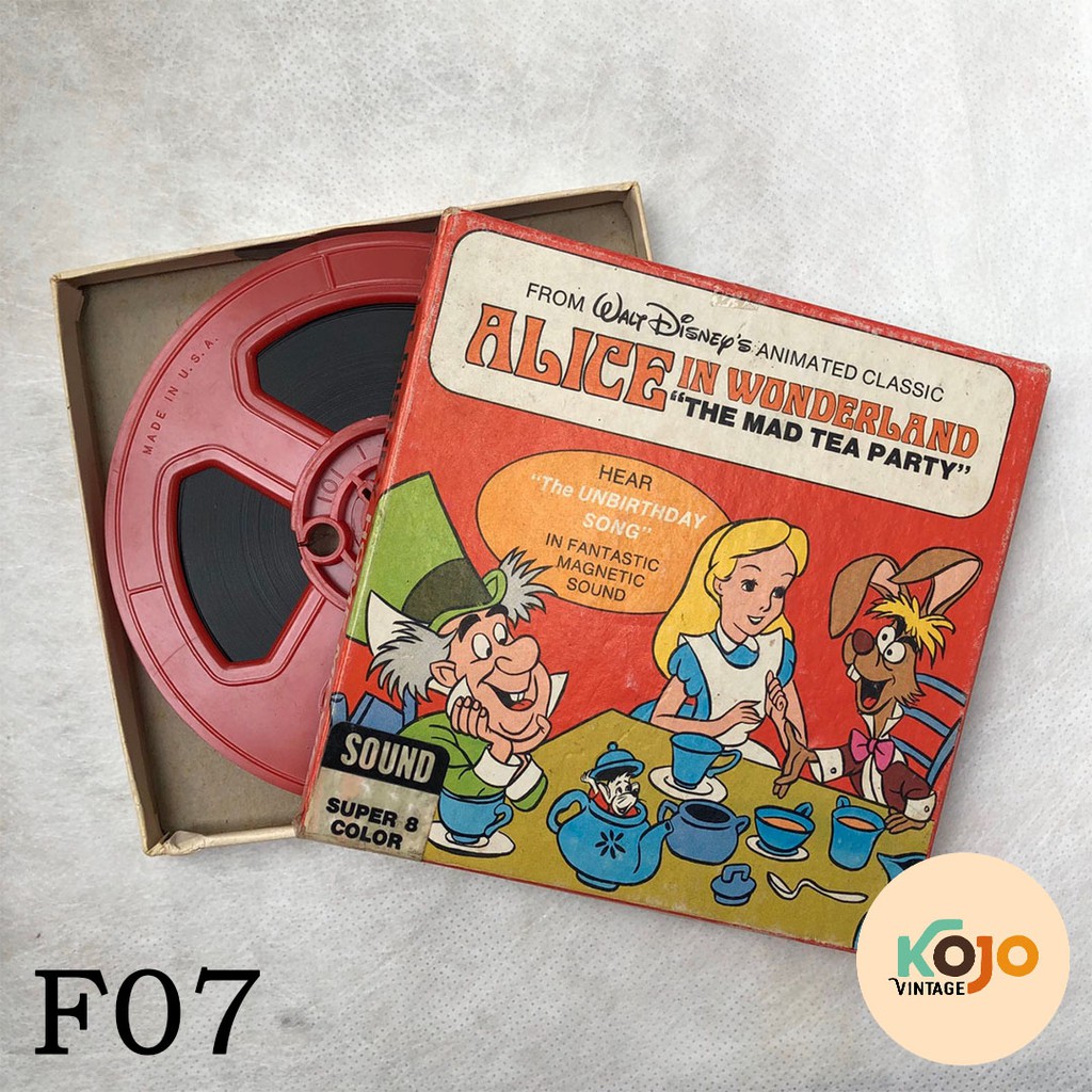 Film Proyektor Jadul Vintage Lawas Antik Retro Klasik Classic Alice in Wonderland The Mad Tea Party