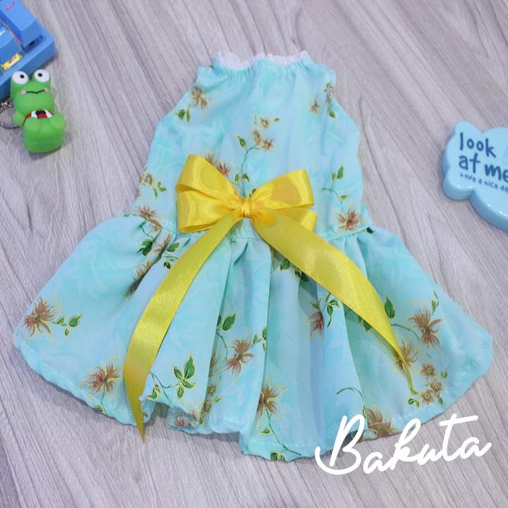 Dress Terlaris baju kucing tangerang motif bunga-bunga untuk kucing dan anjing / baju kucing murah size S M L XL