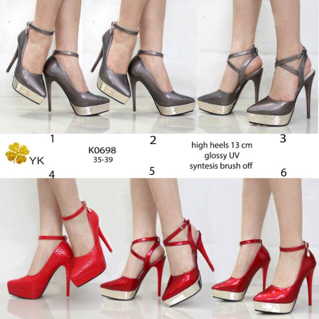 OSshoes 0698 premium heels 13cm 13 cm import shoes wanita high heels highheelspump ketutup