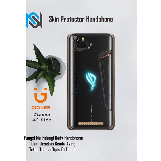 Isi 2pcs Garskin Hp Gionee M6 Lite Motif Rog Free Custom Motif (Bisa COD)