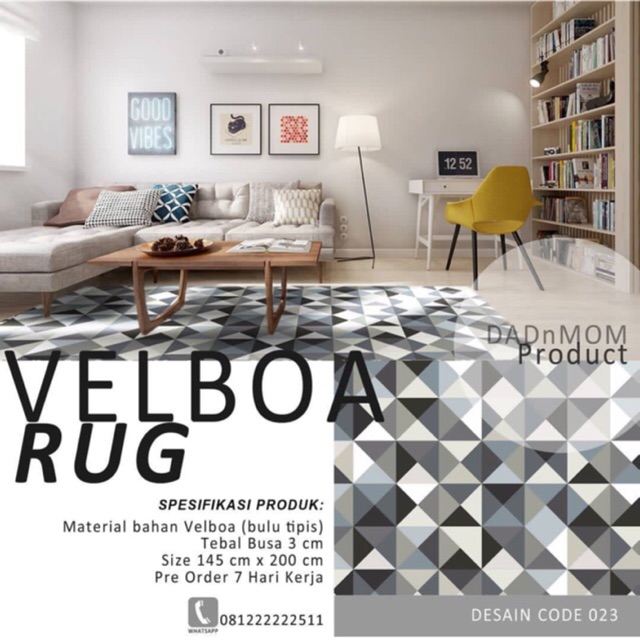 Velboa rug / karpet motif scandinavian, shabbychic by DADnMOM