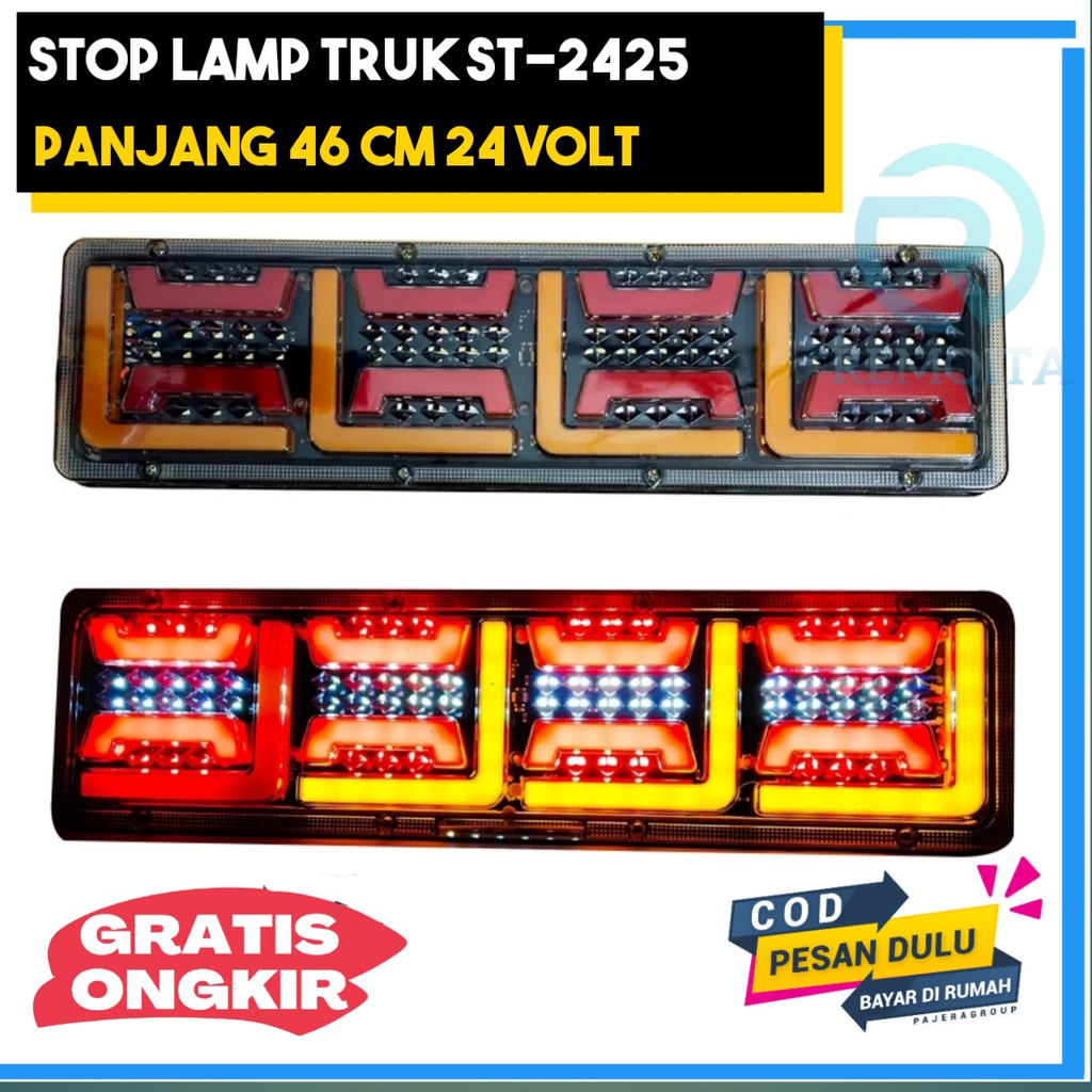 Stoplamp Truk 24 volt Terbaru Lampu Led Belakang Truk 24 volt Lampu Stop Rem Belakang Truck 24v Stop