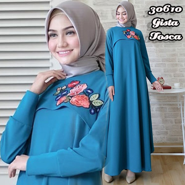 MAXI DRESS WANITA FASHION TRENDI KEKINIAN MAXI DRESS GISTA TOSCA 30610