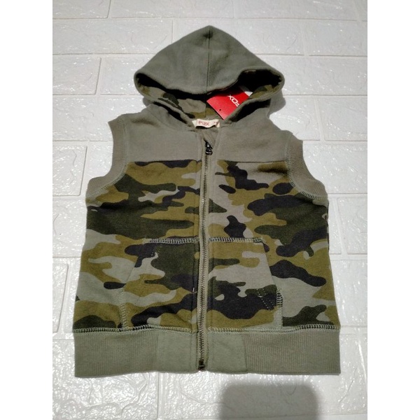 New With Tag Vest Hoddie Jacket Fox Baby Army New Jaket Hoddie Fox Baby New Fox Kids Jaket Bukan Pre