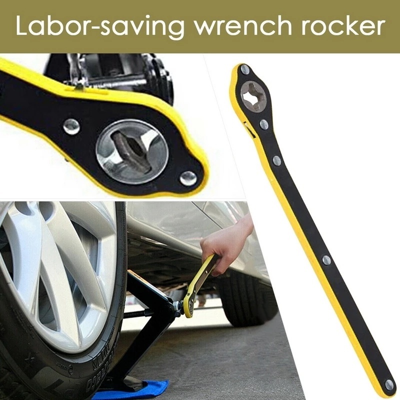1Pc Auto Labor-saving Jack Ratchet Wrench Scissor Garage Tire Wheel Lug Handle Labor-saving for Car Suv