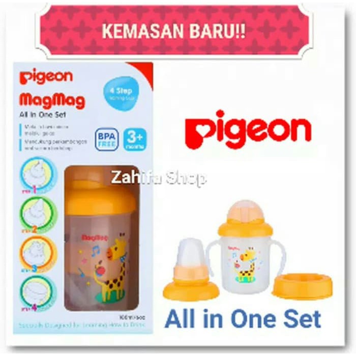 Training Cup Pigeon MagMag All in One Set - Cangkir Minum Pigeon Mag Mag - Botol Minum Pigeon MagMag