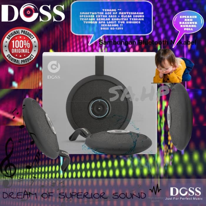 DOSS DS1399 SPEAKER BLUETOOTH PORTABLE ORIGINAL HIGH POWER BASS HQ pb