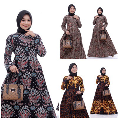MS GAMIS BATIK SRIWEDARI MAXI SUPER JUMBO XXL LD 110