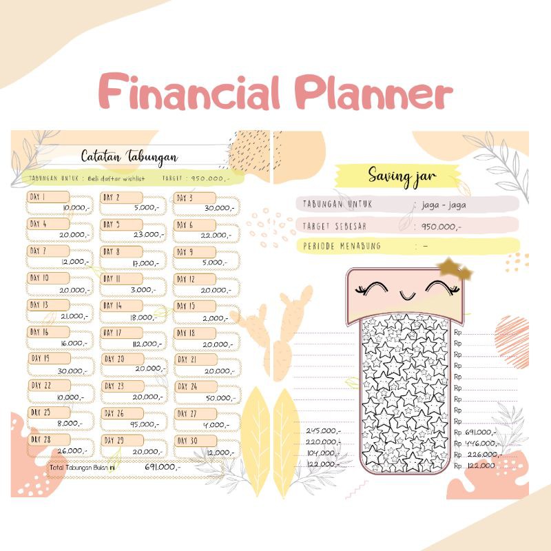 

UANG PLANNER FAMILY BUDGET PLANNER REFILL BINDER isi binder