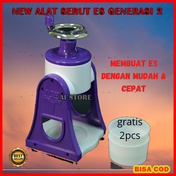 Alat Serut Es Batu Manual | Alat Serut Es Generasi 2 Ice Shaver |Serutan Es Batu Manual Murah