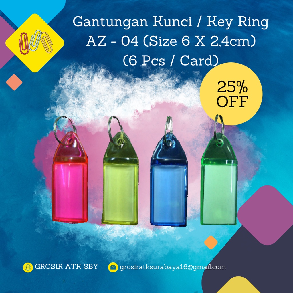 

Key Ring AZ / Gantungan Kunci Merk A+Z Type AZ-04