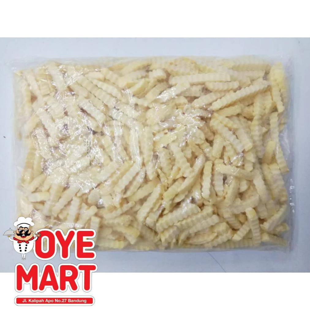 BISA COD MYDIBEL CRINKLE CUT 2,5KG TRANSPARAN PACK FRENCH FRIES KENTANG GORENG TERLENGKAP [Kode