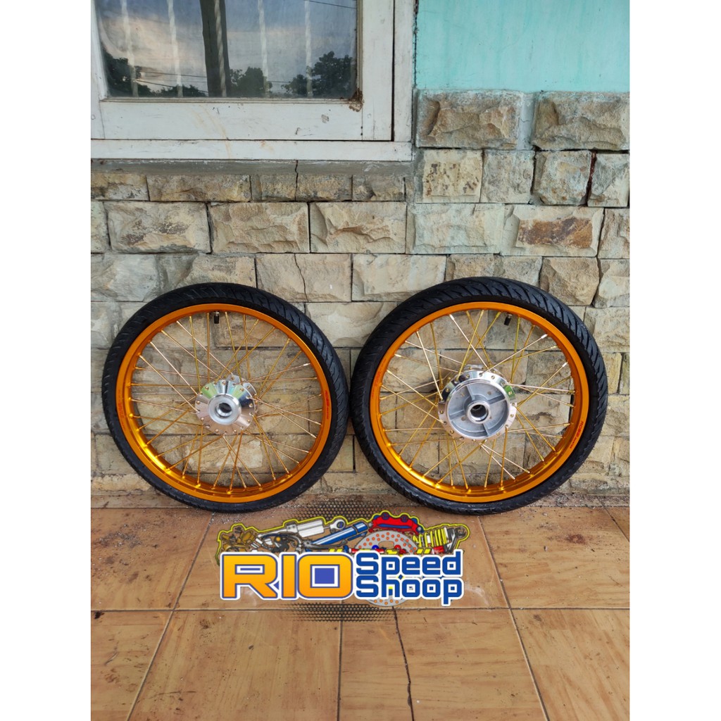 Velg Pelek Set Jupiter Mx 135 Ring 17 Jari Jari Paketan Plus Ban