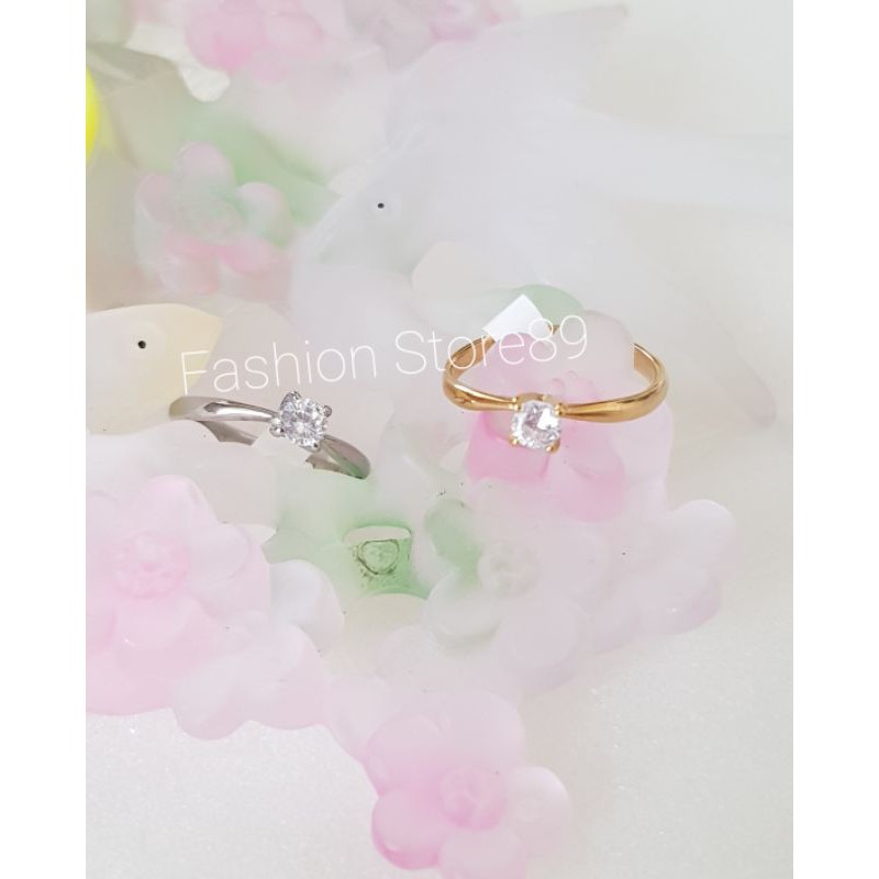 ready import Cincin bestseller titanium silver ring kecil simple emas nikah tunangan halal antikarat