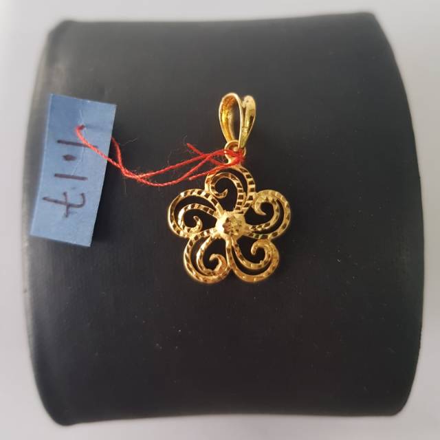 Liontin Emas asli model bunga struktur