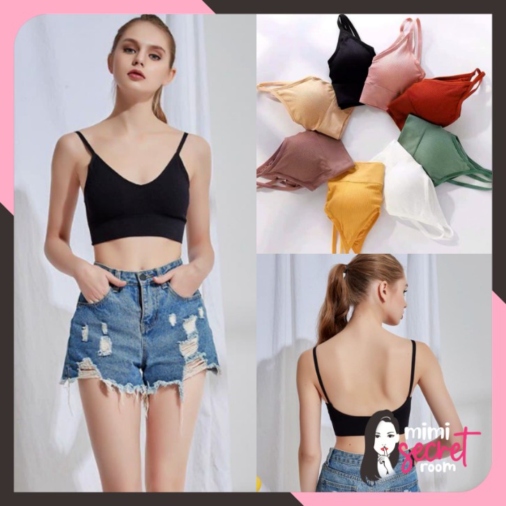 ❤ MIMI ❤ Bra Sport Push Up Gaya Korea Elastis Untuk Wanita