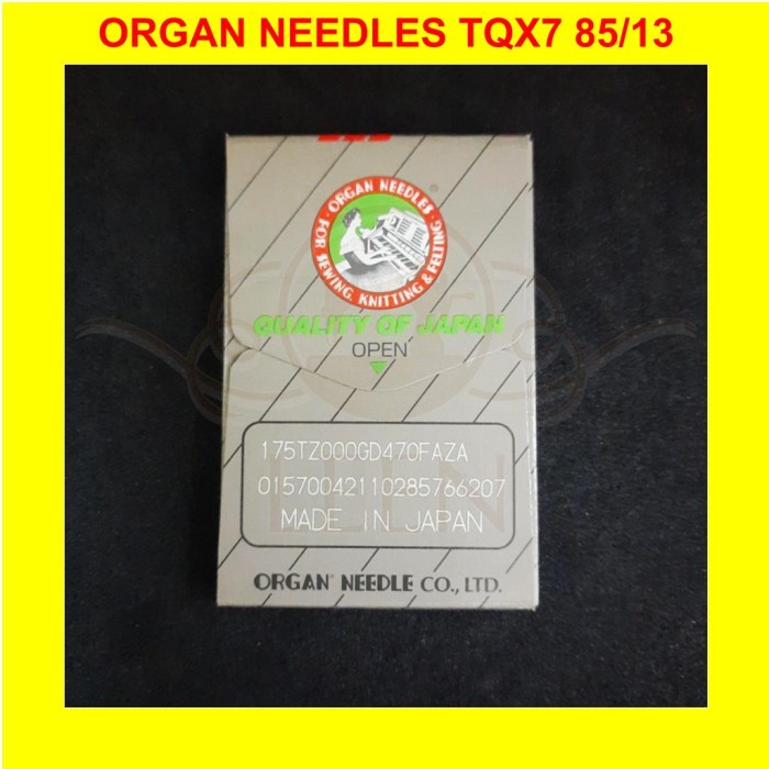 Jarum ORGAN Needles TQx7 13 Ori TQ X 7 Mesin Pasang Kancing Juki LEEN