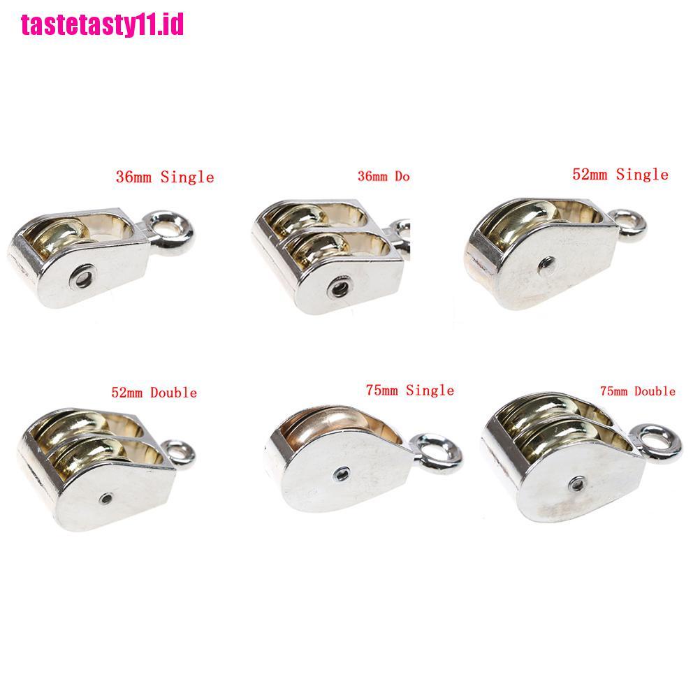 【TTID】36/52/75mm Metal sheave zinc alloy pulley mini single/double pulley for d