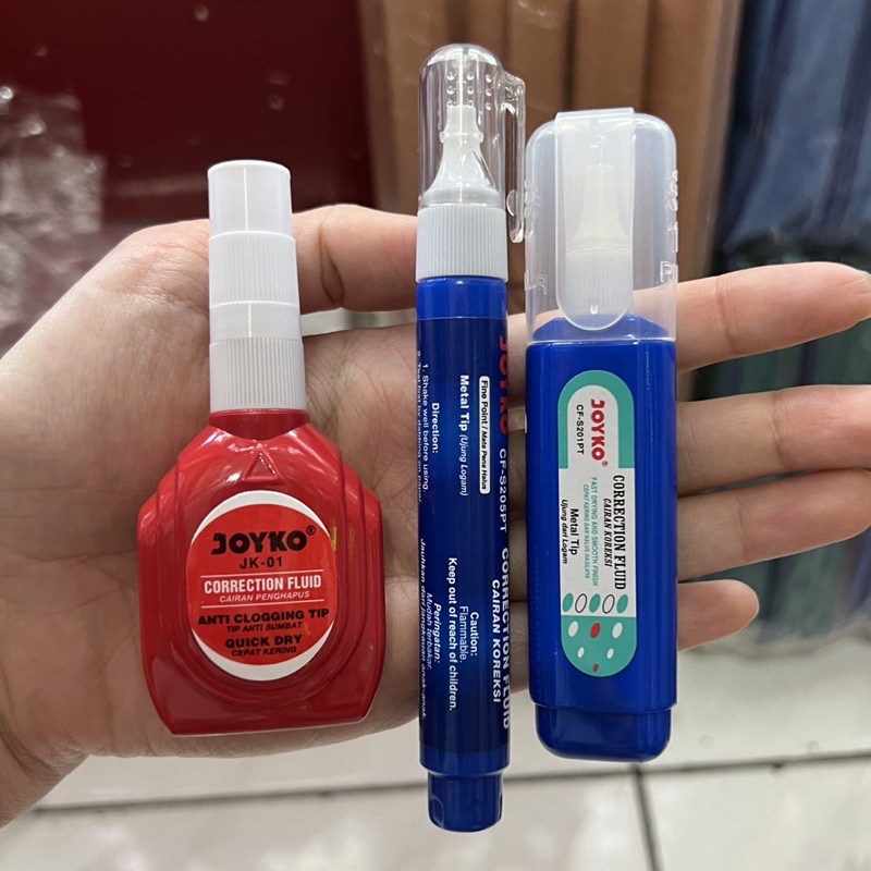 

Correction Fluid / Cairan Koreksi / Penghapus Cair / Tip-Ex Cair Joyko