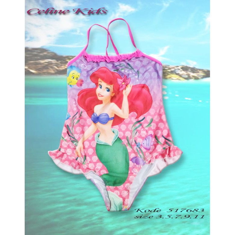 Baju renang anak cewek | Perempuan swimsuit Putri duyung Import