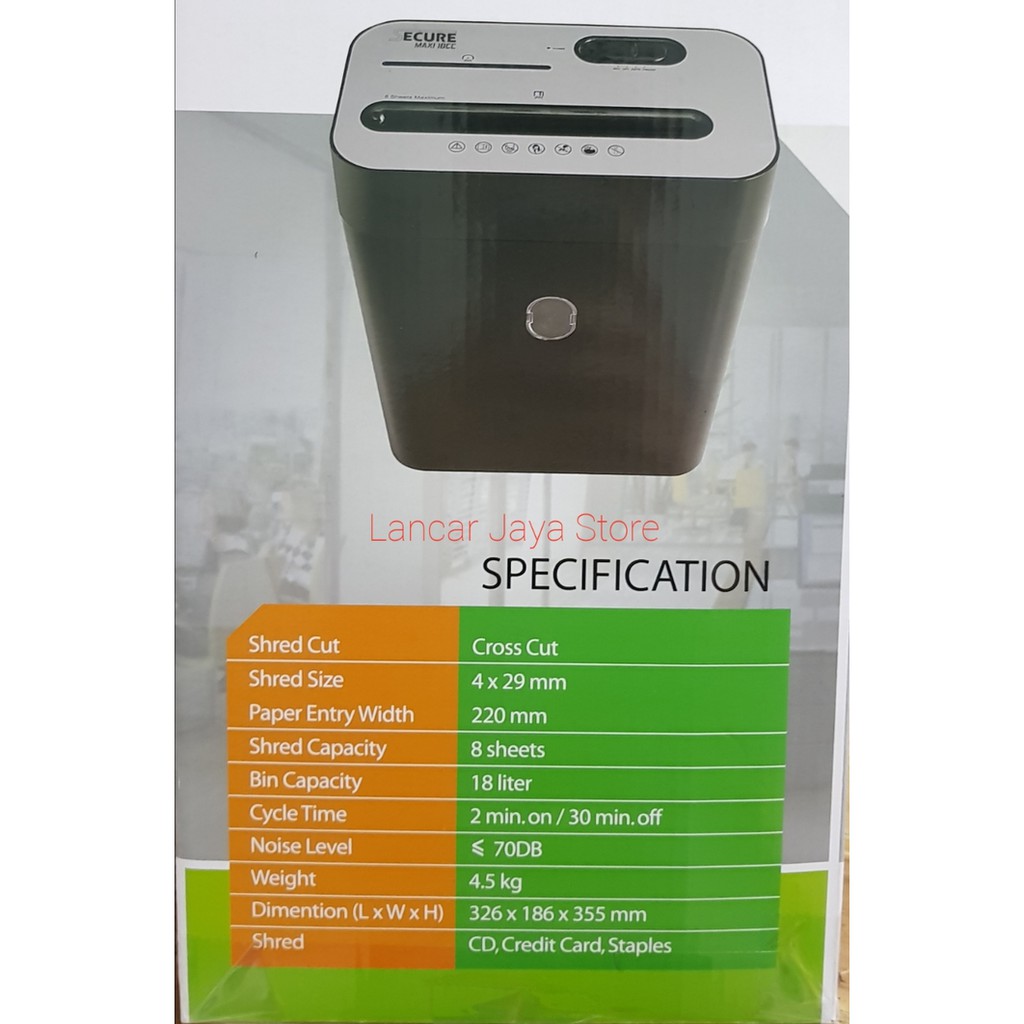 Mesin Penghancur Kertas Secure MAXI18CC Paper Shredder Secure 18cc