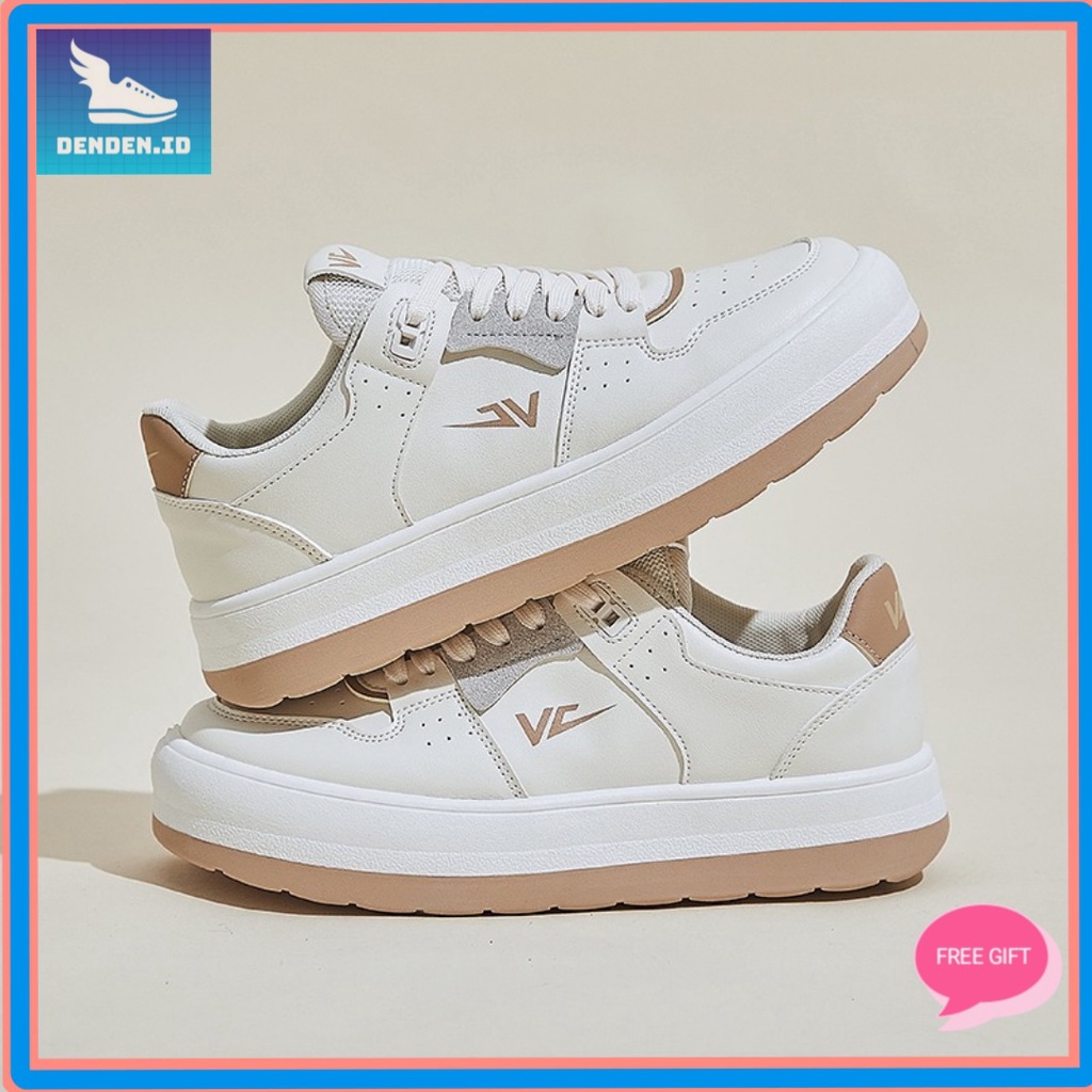 DENDEN.ID Sepatu Sneaker Putih Wanita Fashion Korea Sepatu Casual Kuliah Import