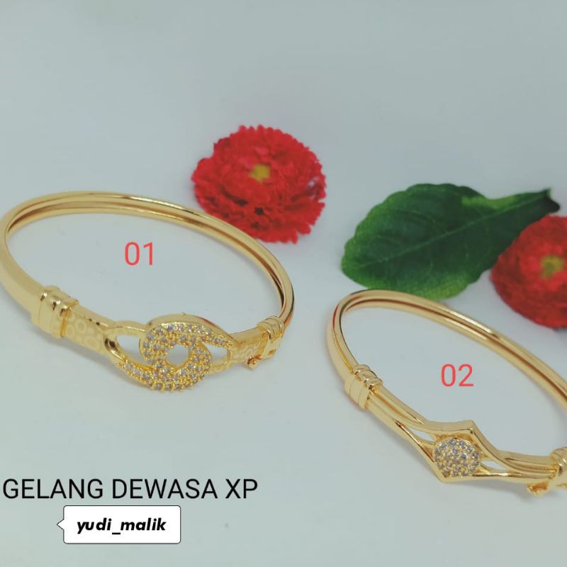 gelang tangan dewasa, perhiasan xuping